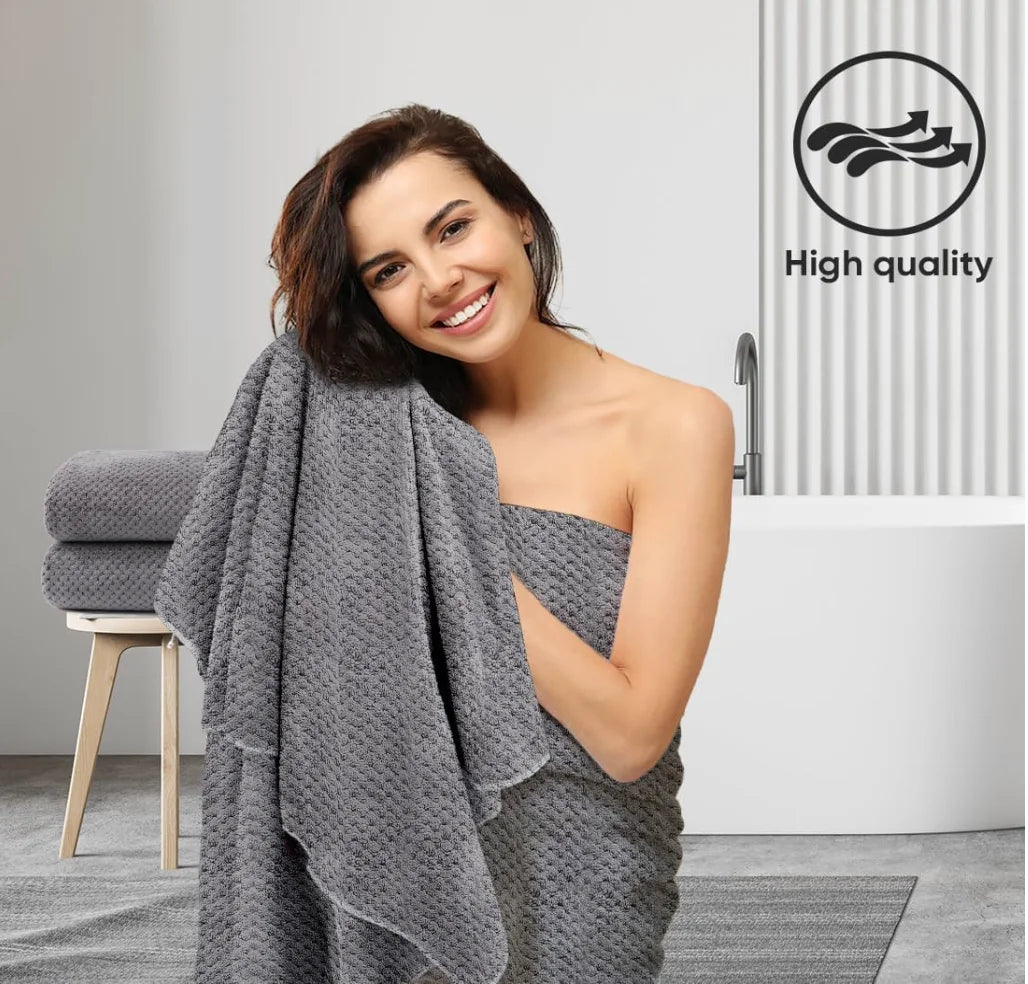 Bath Towel Microfiber Ultra Soft Highly Absorbent Set of 2