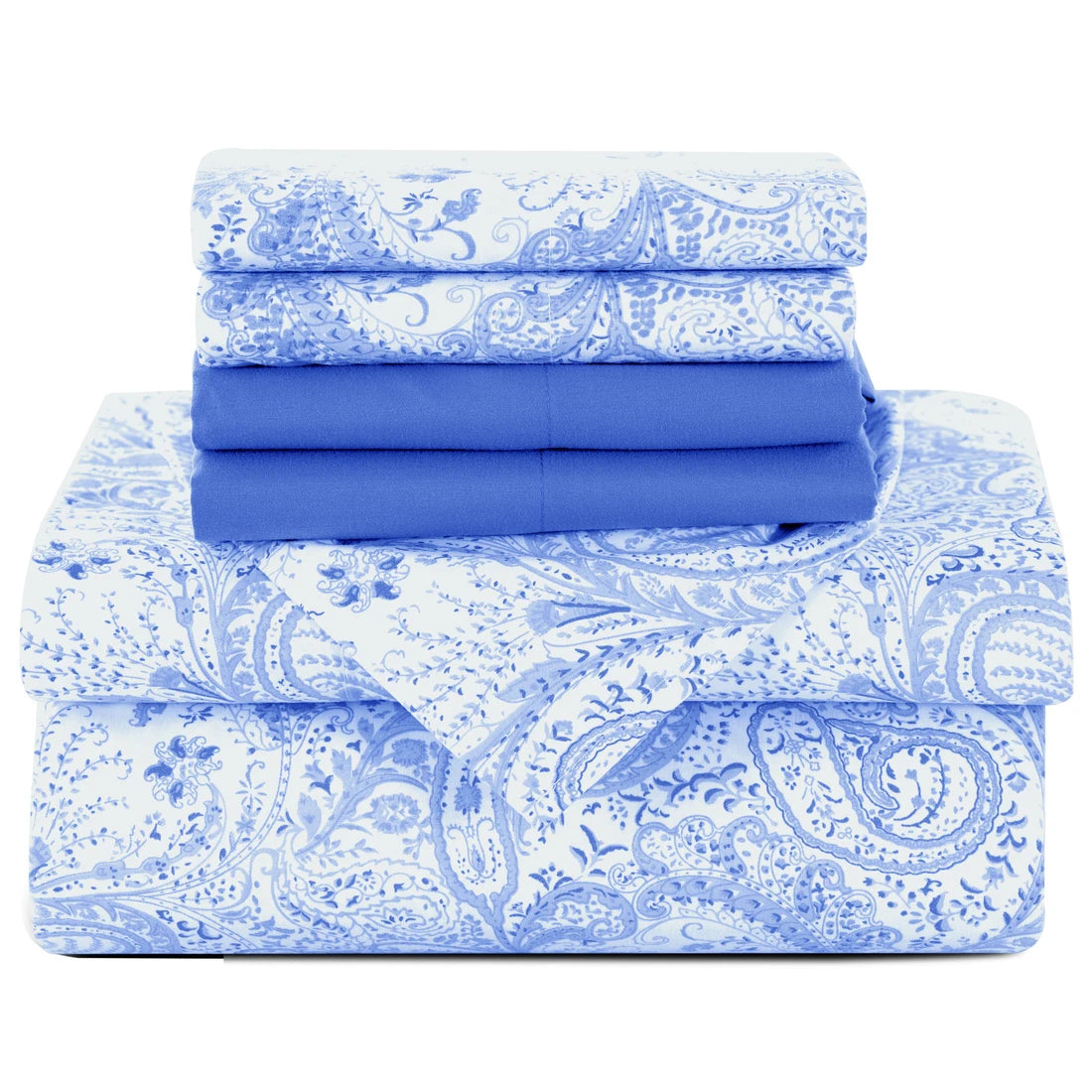 Soft Microfiber, Wrinkle-Free, Luxurious 6Pc Paisley Sheet Set
