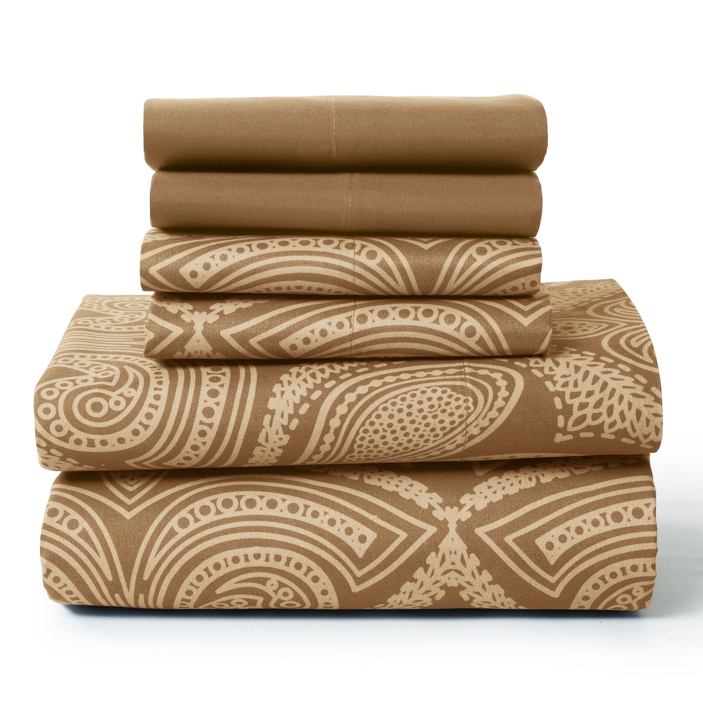 Soft Microfiber, Wrinkle-Free, Luxurious 6Pc Paisley Sheet Set