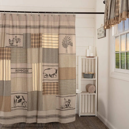 Farmhouse Cotton Shower Curtain