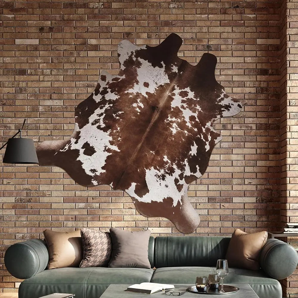 Cow Hide Faux Cowhide Rug 4.6X5.2 Feet