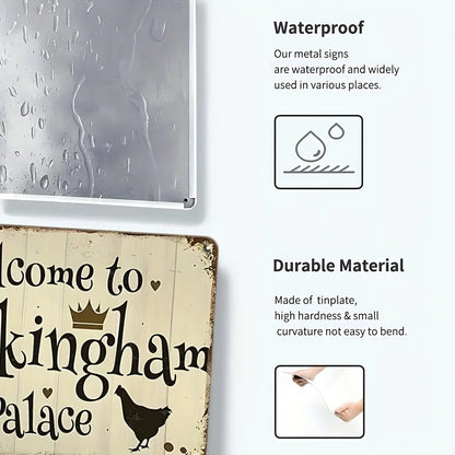 6pcs Chicken Coop Metal Tin Signs - Farmhouse Wall Decor