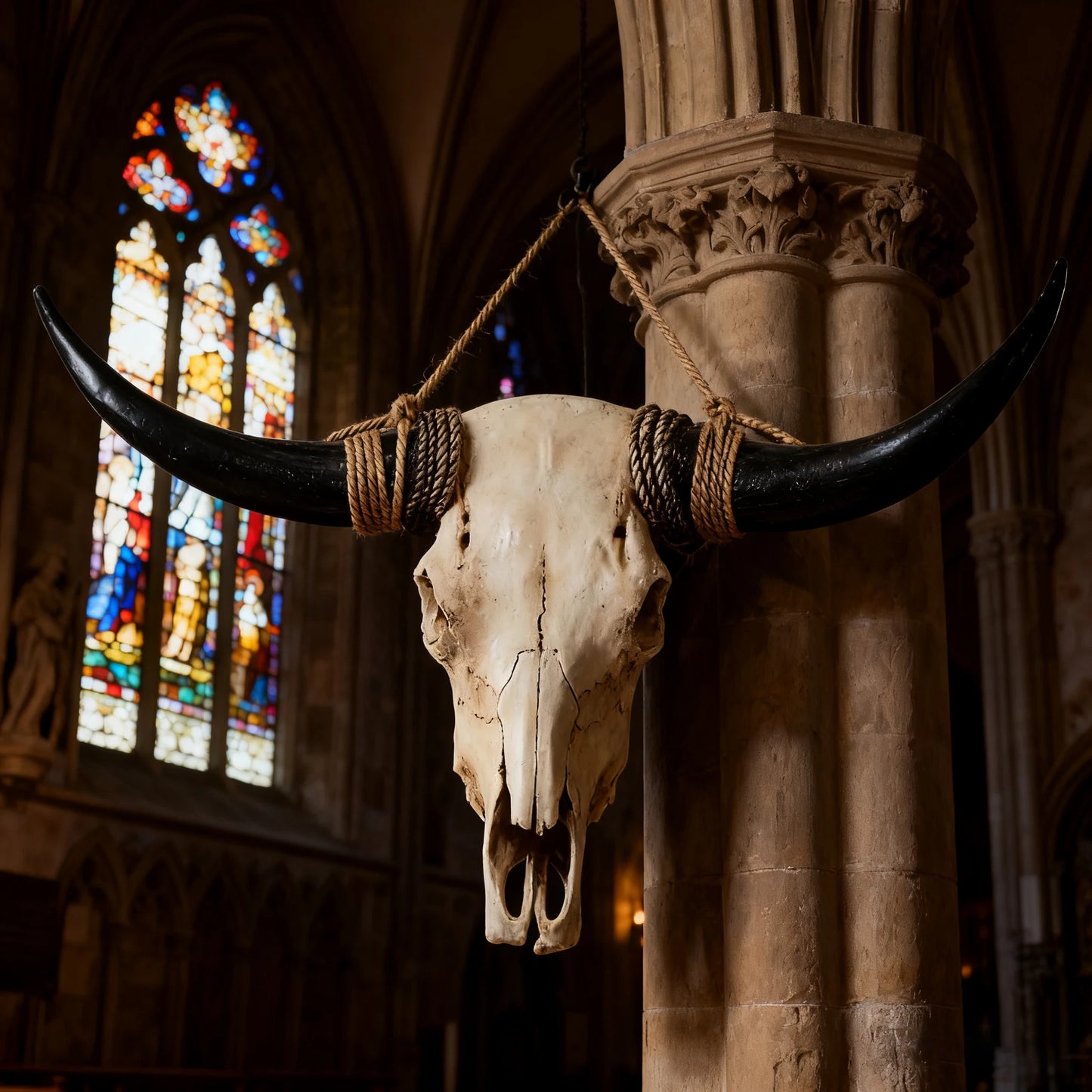 Rustic Style Bull Skull, Large Longhorn Bull Skull, Handmade Western Decor