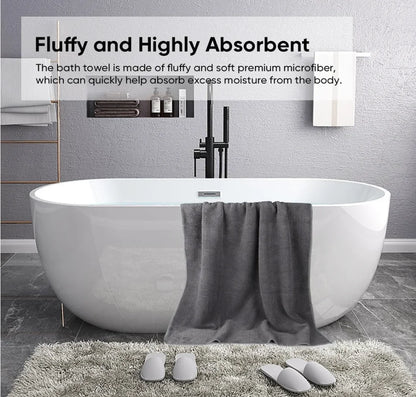 Bath Towel Microfiber Ultra Soft Highly Absorbent  Set of 2