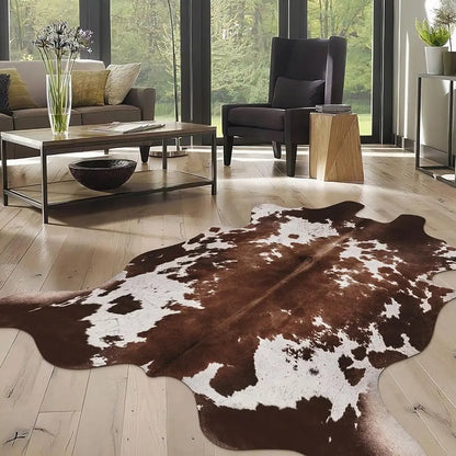 Cow Hide Faux Cowhide Rug 4.6X5.2 Feet