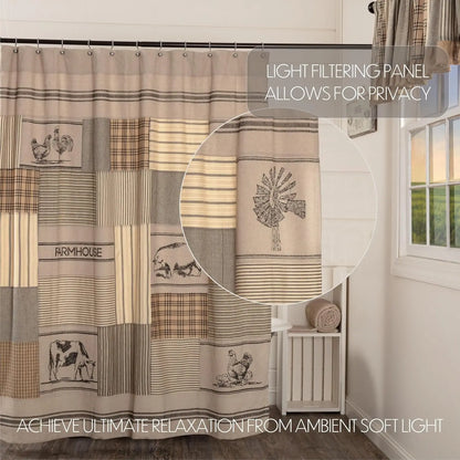 Farmhouse Cotton Shower Curtain