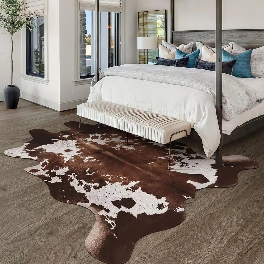 Cow Hide Faux Cowhide Rug 4.6X5.2 Feet
