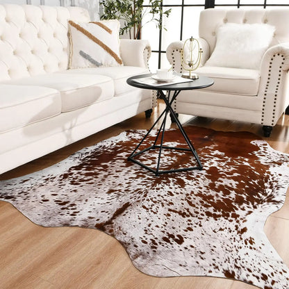 Faux Brindle Cowhide Rug 5.2x6.3 Feet