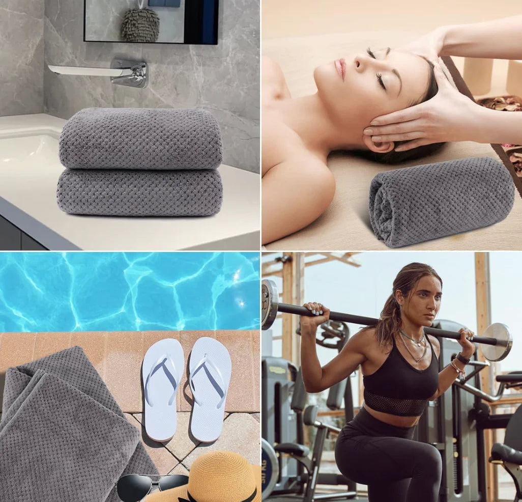 Bath Towel Microfiber Ultra Soft Highly Absorbent  Set of 2