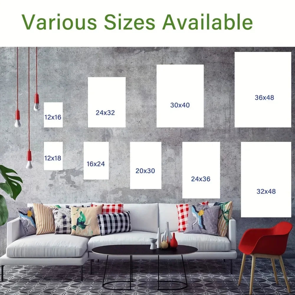 Seven horse canvas wall art with pine frame