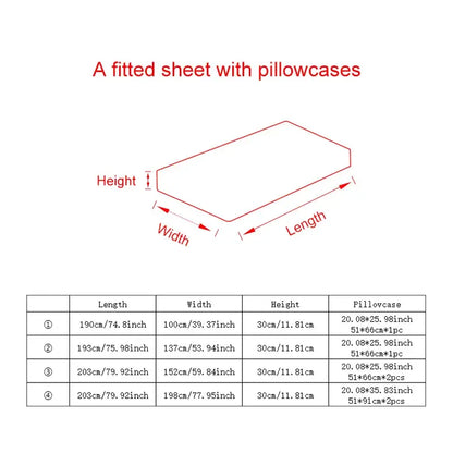 Textured Fitted Sheet - Elastic Bedding Deep Pocket