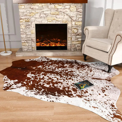 Faux Brindle Cowhide Rug 5.2x6.3 Feet